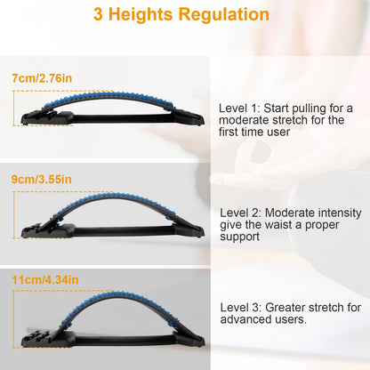 Adjustable Lumbar Back Stretcher — 3-Level